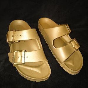 Birkenstock Gold Double Strap Sandals Size 37